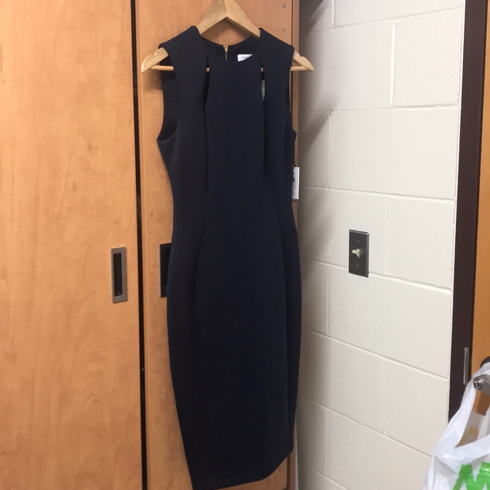 Brand New Navy Blue Calvin Klein Pencil Dress